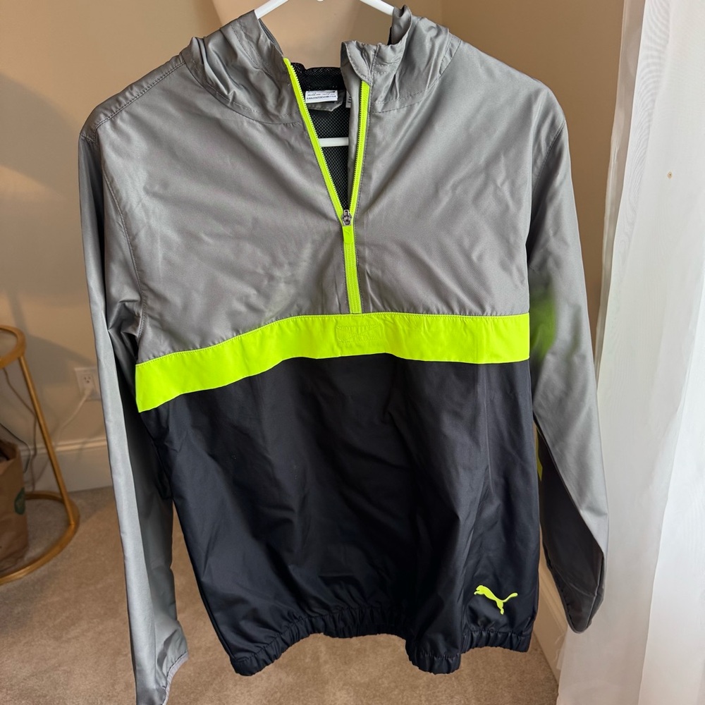 Puma Gray Jacket with Neon Highlights